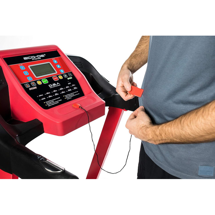 Біговий тренажер ECODE® складаний з DSA Double Shock Absorber, нахилом, Bluetooth та LCD-дисплеєм. 12 програм, опціональний масажер