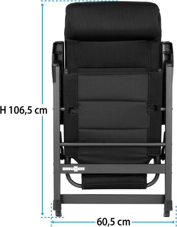 Кемпінговий стілець Brunner Skye 3D Black - чорний, поліестер