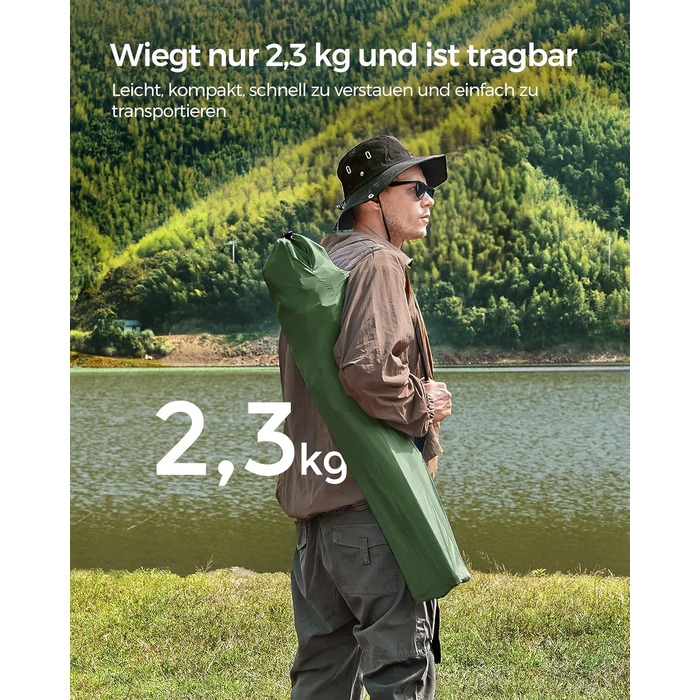 SONGMICS Крісла для кемпінгу, складні, для відпочинку на природі, зручні, з підлокітниками та тримачем для напоїв, стабільний каркас, вантажопідйомність 120 кг, 2 шт (Оливковий)