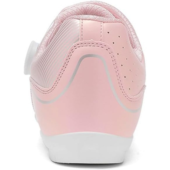 Велосипедні туфлі SPD MTB для чоловіків та жінок, Radsportschuhe Adulta, Mountainbike, унісекс, кросівки, дихаючі, для занять в приміщенні та на відкритому повітрі, велосипедні туфлі для занять в приміщенні, рожеві, 42 EU