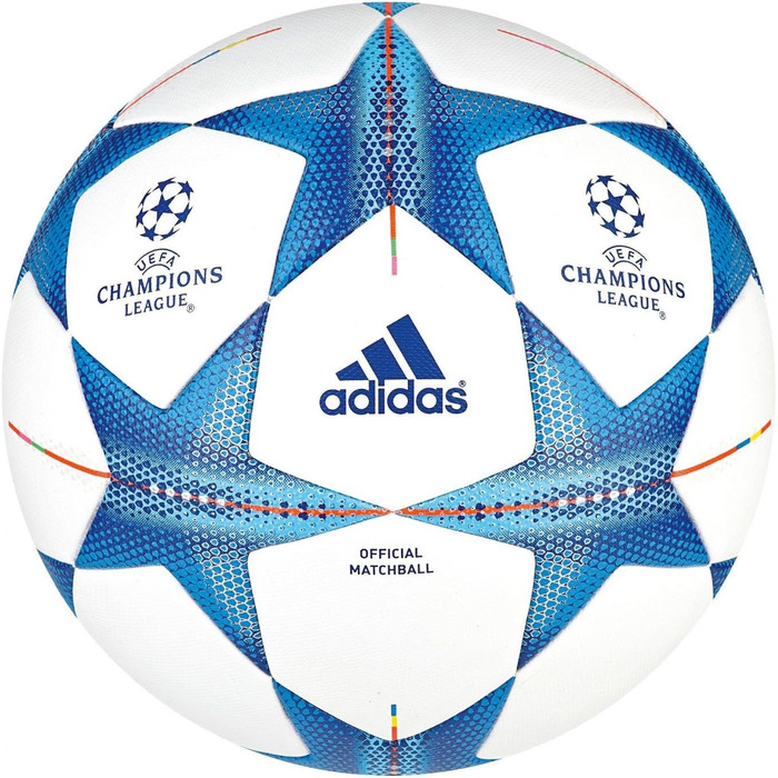 Футбольний м'яч adidas Finale 2015 UEFA Champions League, білий/блакитний, розмір 5, офіційний