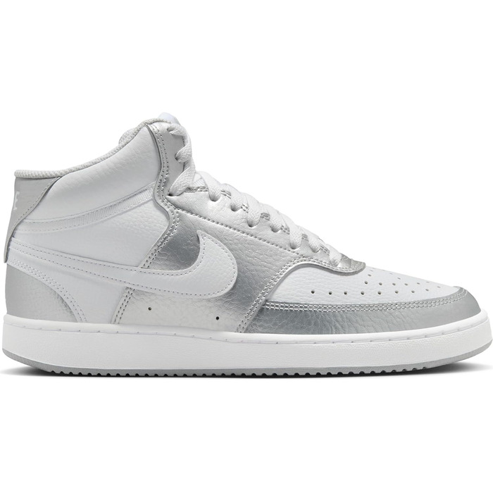 Кросівки Nike Court Vision Mid для чоловіків, білий/металевий срібло, 41 EU