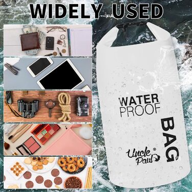 Водонепроникна сумка Uncle Paul 2L - мішки для зберігання, 5L (1.1 гал), білі