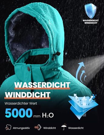 Жіноча зимова куртка Ysento: водонепроникна, тепла, вітрозахисна, для сноуборду та активного відпочинку, блакитна, розмір XL