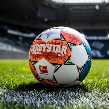 Футбольний м'яч Derbystar Brillant Replica v21, розмір 5, білий/помаранчевий/синій