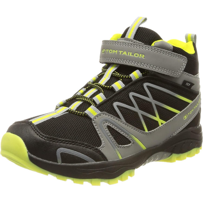 Дитячі кросівки TOM TAILOR 4271102 для ходьби (40 EU, чорно-сіро-неоново-жовті)