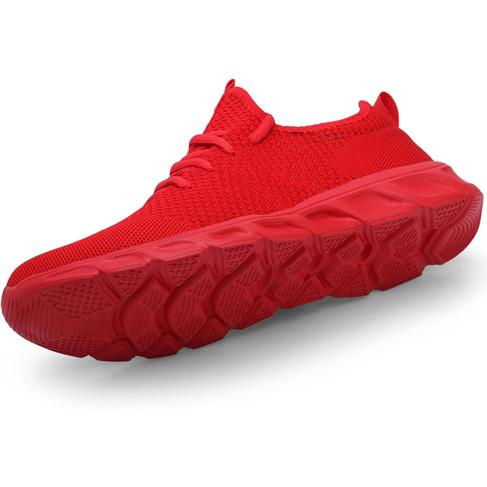 Чоловічі кросівки для ходьби та бігу: дихаючі, легкі, спортивні, для залу та вулиці. Підходять для джогінгу, фітнесу, тенісу. Модель 8058, розмір 43 EU, червоні