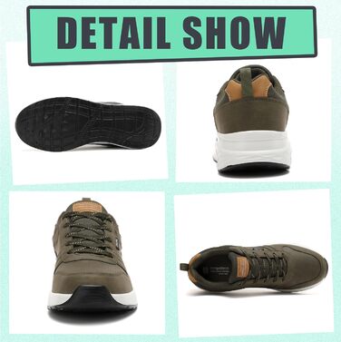 Sneaker TARELO для чоловіків: кросівки з повітряною подушкою, зручні спортивні кросівки для відпочинку, дихаючі, легкі, для тенісу, зелені, 44 EU