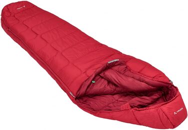 Спальний мішок VAUDE Sioux 800 - 220 см, 3-сезонний, 1500 г, для кемпінгу, темно-червоний (ліва сторона)
