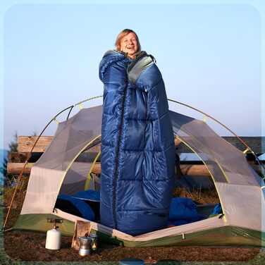 Сплячий мішок 0°C XXL 230 x 90 см. Знімний капюшон, м'яка підкладка для дорослих