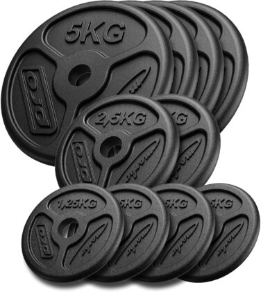 Набір дисків для штанги Marbo Sport Slim Guss, 30/31 мм, 30/50/60 кг, чавунні, європейське виробництво