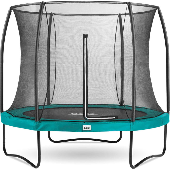 Намет-трамплін Salta Comfort Edition Ø396 см з комплектом: мережа, мат, пружини, захисний борт - зелений/рожевий. Трамплін для саду, TÜV geprüft