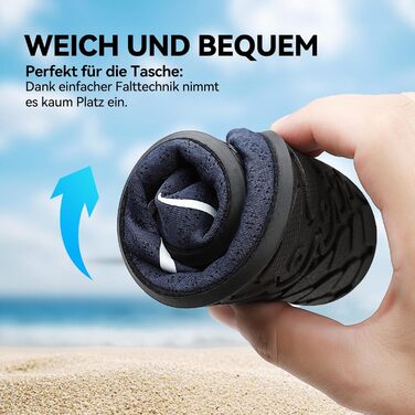 Чоботи для плавання та водних видів спорту: дихаючі, швидковисихаючі, унісекс (45 EU, блакитні лінії)