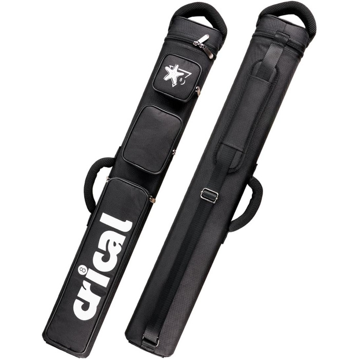 Кейс для більярду CRICAL, 2 x 2 жорсткі чохли для снукеру, з штучної шкіри/оксфордського канвасу (чорний)