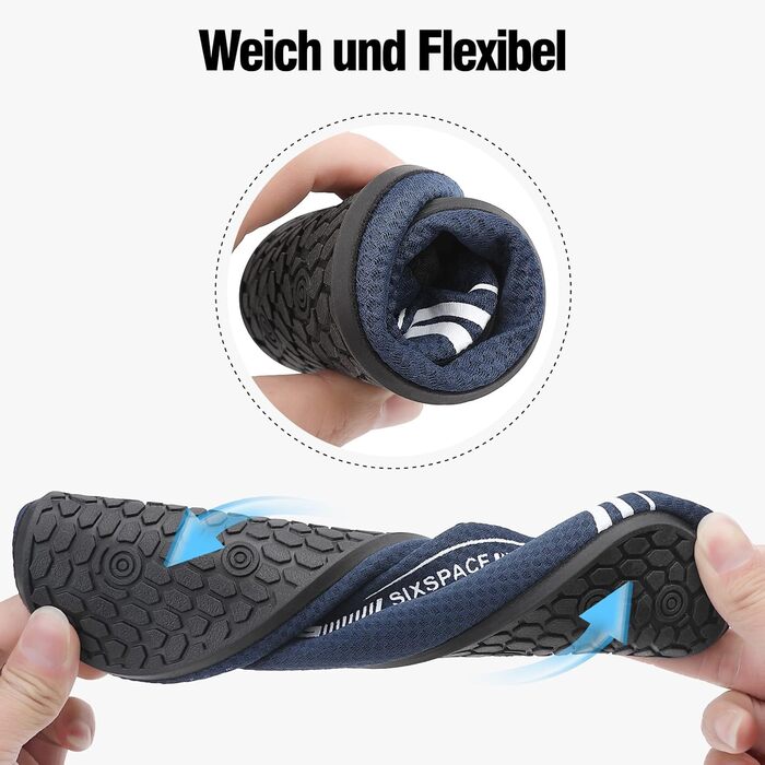 Шкарпетки для плавання Sixspace: аквашузи, шкарпетки для басейну та пляжу, дихаючі, швидковисихаючі, розмір 34-47