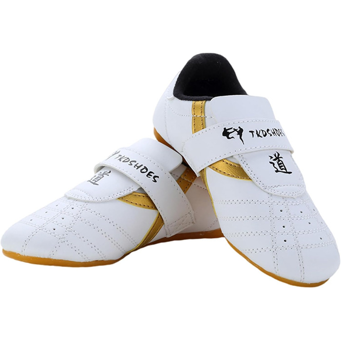 Шукайте зручні та легкі кросівки для карате, тхеквондо, кікбоксингу та інших єдиноборств? Легкі дихаючі кросівки для чоловіків та жінок (31EU, Gold Edge)