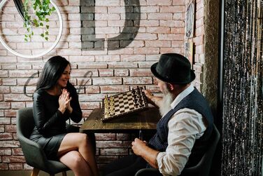 Набір шаховий турнірний Großartig NO.6 | Master Of Chess | Шахове поле 54x54 см з горіха та ясену | Набір шахів Staunton з дерева, преміум-якість