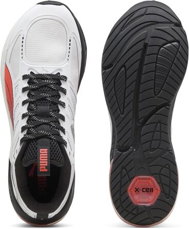 Кросівки Puma X-Cell Lightspeed для чоловіків, білі з червоним світінням, 44 EU