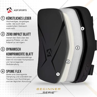 Набір боксерських подушок Pratzen Maya-Leder Curved (пара, чорний) для боксу, кікбоксингу, муай-тай, карате та MMA