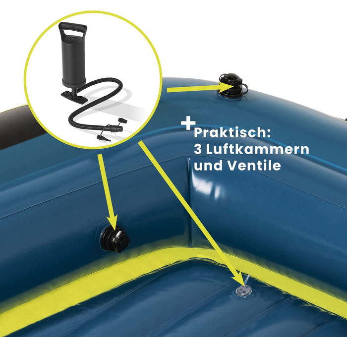 Надувний човен Hoberg YPP-2 для двох осіб | 235x126 см | 265 кг | З аксесуарами