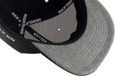 Кепка-снапбек Nebelkind Steini Der Keller унісекс, регульований розмір, чорно-сіра, стиль streetwear