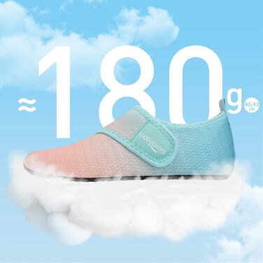 Шкарпетки для плавання WateLves: аквашузи для чоловіків та жінок, шкарпетки для басейну та пляжу, дихаючі, швидковисихаючі, унісекс, 38/39 EU, блакитний/оранжевий