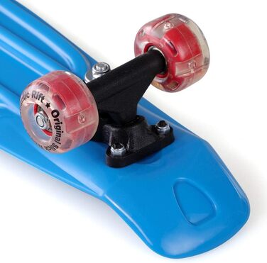Скейтборд Monzana 22 дюйми, ABEC 7, LED колеса, пенніборд, лонгборд, ретро дизайн, для дорослих і дітей, макс. 100 кг, чорний