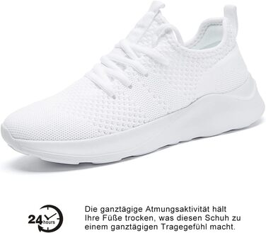 Жіночі кросівки Damen для бігу, тенісу та активного відпочинку, білі, 43 EU, дихаючі, легкі, з антиковзким протектором