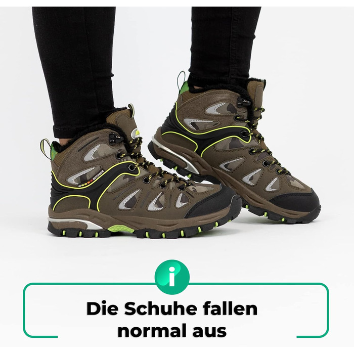 Теплі трекінгові черевики для жінок та чоловіків, хакі, камуфляж, розмір 36 EU