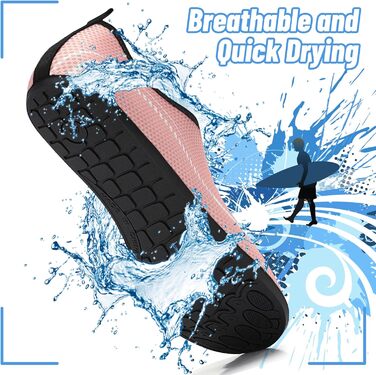 Аквашузи для плавання та водних видів спорту, неопренові шльопанці для жінок та чоловіків, розмір 40 EU, рожеві