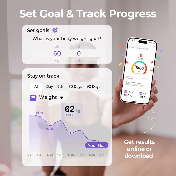 Розумна вага для тіла з вимірюванням ІМТ, цифрова вага для ванної кімнати рожевого кольору, точна вага для аналізу складу тіла