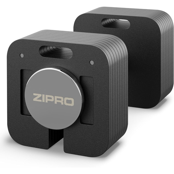 Регульовані гантелі ZIPRO Square 16-24 кг, нековзкі, для силових тренувань вдома, квадратна форма, домашній спортзал, фітнес