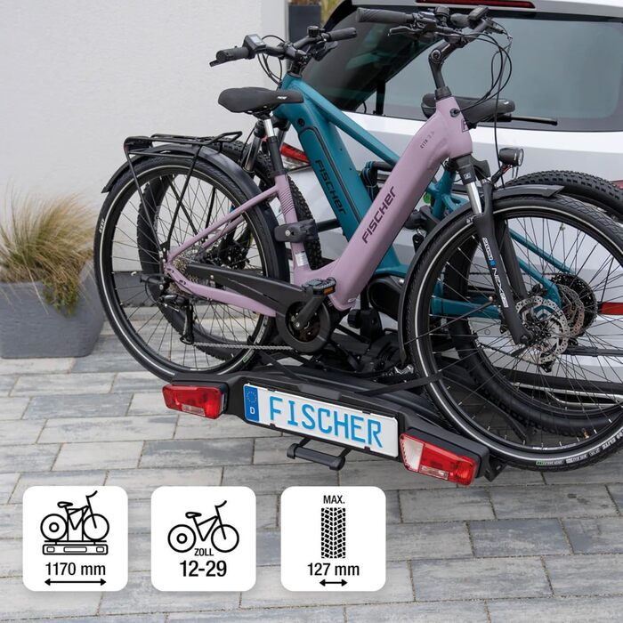 Велосипедний велотримач FISCHER Proline Evo 2 для автомобіля (RoadLine Black)