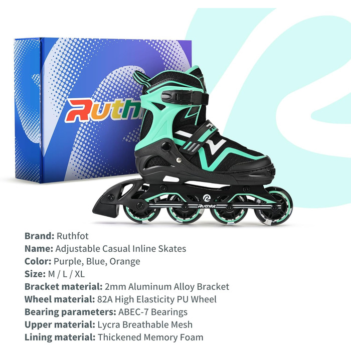 Регульовані ролики для дітей (хлопчики та дівчатка), світлові ролики для дітей 6-12 років, світлові ролики для жінок та чоловіків