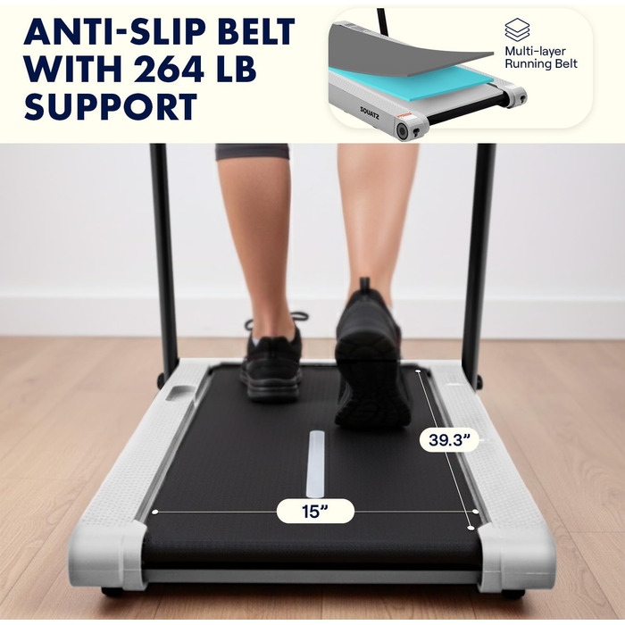 Бігова доріжка Squatz 2-в-1 Walking Pad для дому та офісу (Біла)