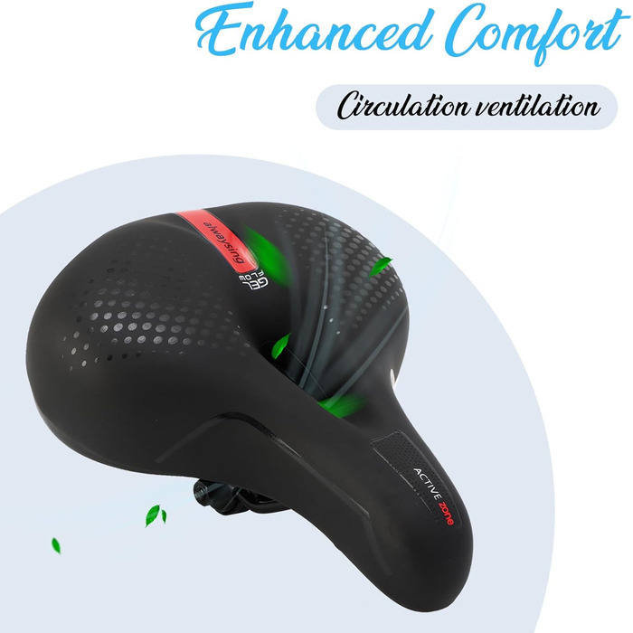 Комфортне велосипедне сідло BWBIKE з широким сидінням, амортизуючою піною Memory Foam та водонепроникним шкіряним покриттям (Рожевий)