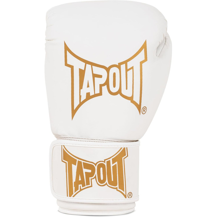 Боксерські рукавички Tapout з екошкіри Torrey, білі/золоті, 8 oz