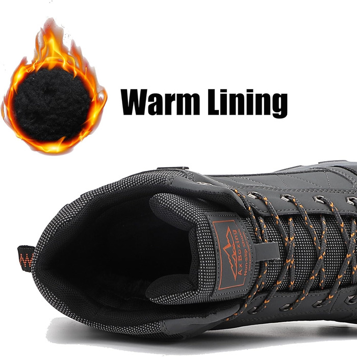 Чоловічі зимові черевики Arrigo Bello: теплий, зручний, водонепроникний трекінг для зими, розмір 41-46, колір зелений (сірий)