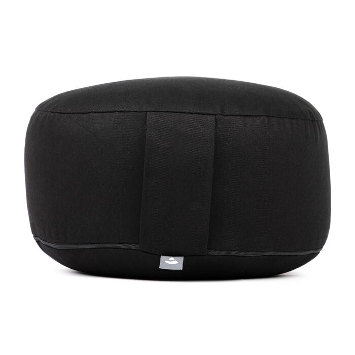 Подушка для медитації Bodhi Rondo ECO: Йога-подушка з органічною житньою лузгою, бавовняний чохол, висота 20 см (Чорний)