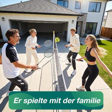 Набір для бадмінтону 6 шт. для ігор на вулиці, включає 6 ракетки, 6 нейлонових воланів для бадмінтону, легкі ракетки для початківців