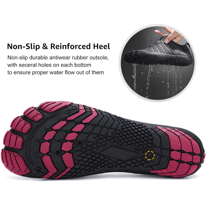 Водні черевики Raqua Composite Mesh для чоловіків та жінок (37 EU, Wz116 Black Rose)