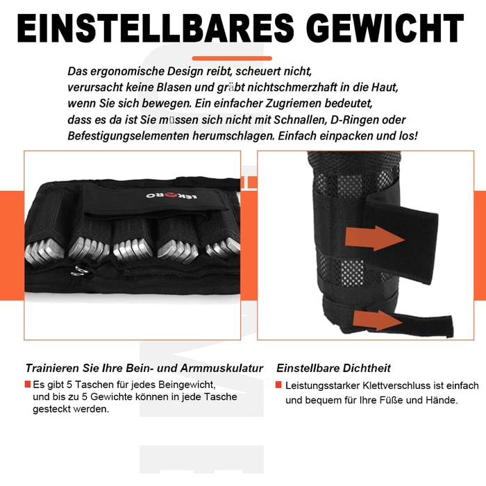 Регульована жилетка з вагою 20 кг (з 96-100 сталевими стержнями), з манжетами для зап'ясть та щиколоток, тренувальна жилетка для силових тренувань та кросфіту