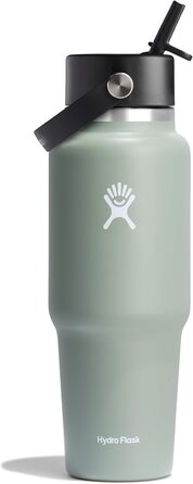 Термос-гідрофляга Hydro Flask 946 мл з широкою шийкою, соломинкою Flex, вакуумною ізоляцією TempShield, з нержавіючої сталі, BPA-free, колір Agave
