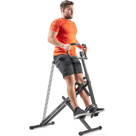 Тренажер для присідань та греблі Sunny Health & Fitness Row-N-Ride Plus, складаний, для дому, посилений, для тренування сідниць і ніг, модель 077PLUS
