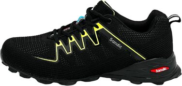 Чоловічі та жіночі трекінгові кросівки для піших прогулянок та бігу. Зручні кросівки для активного відпочинку, розмір 43 EU, чорно-зелені