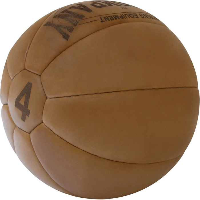Медичний м'яч Bad Company Vintage з натуральної шкіри, 10 кг, 1-10 кг, коричневий