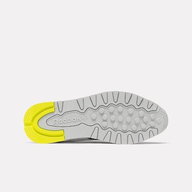 Кросівки Reebok Classic Leather Unisex 37.5 EU, чорний/білий/жовтий