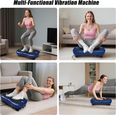 Віброплатформа для фітнесу Triclicks Ultra Slim з Bluetooth, пультом та гумовими петлями - 180 рівнів вібрації для домашніх тренувань