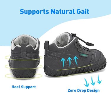 Дитячі шкарпетки-мокасини Saguaro для ходьби та подорожей, дихаючі, неслизькі, легкі, розмір 26-36 (32 EU), сірий New