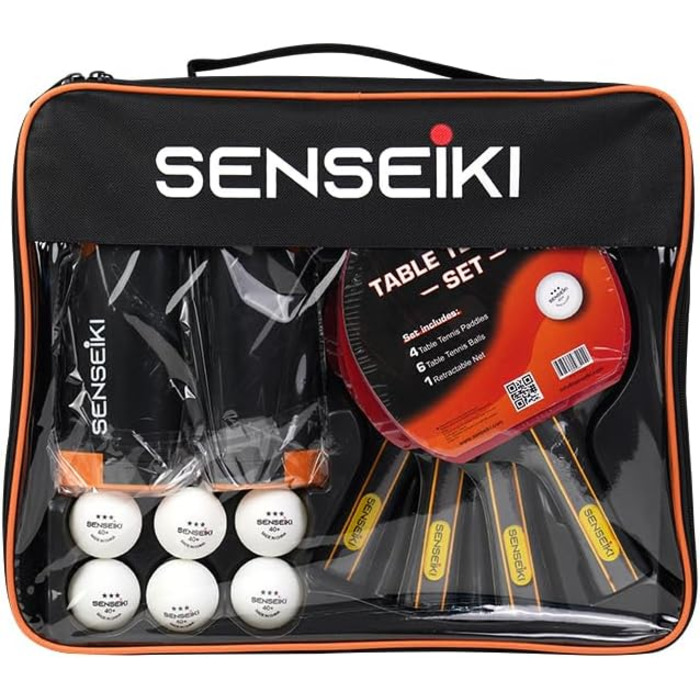 Набір для настільного тенісу: 2 ракетки преміум-класу, 3 тенісні м'ячі, компактний кейс | Комплект для пінг-понгу з ракетками та м'ячами